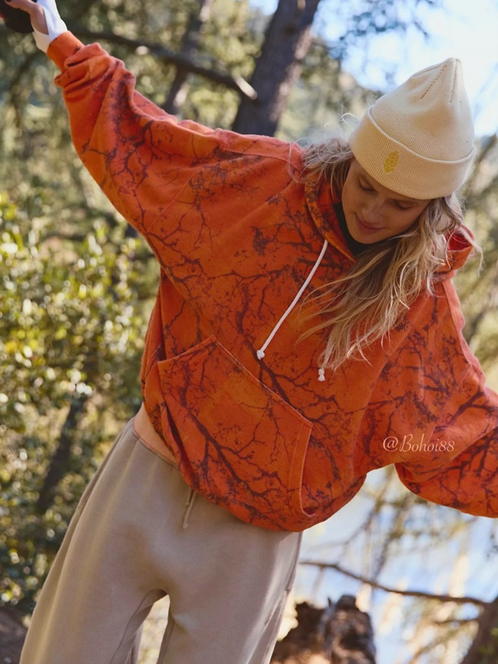 NEW Free People Final Call Printed Hoodie - Picture 10 of 11